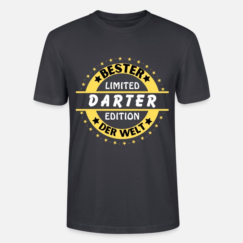 Bester Darter der Welt - Stanley/Stella Unisex Bio-T-Shirt CRAFTER - Dunkles Graublau