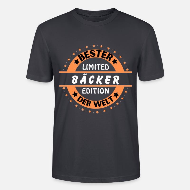 Bester Bäcker der Welt - Stanley/Stella Unisex Bio-T-Shirt CRAFTER - Dunkles Graublau