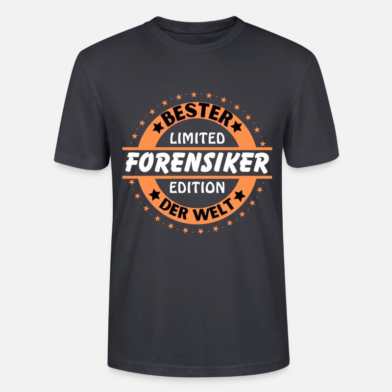 Bester Forensiker der Welt - Stanley/Stella Unisex Bio-T-Shirt CRAFTER - Dunkles Graublau