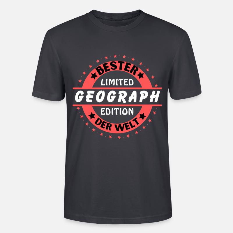 Bester Geograph der Welt - Stanley/Stella Unisex Bio-T-Shirt CRAFTER - Dunkles Graublau