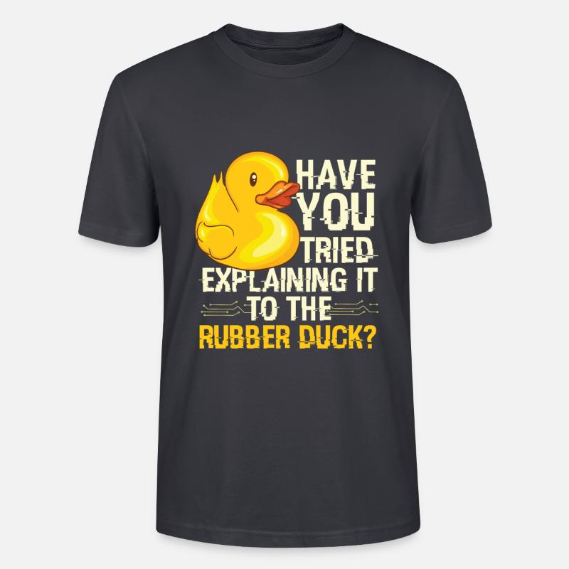 Rubber Duck Debugging Programmierer - Stanley/Stella Unisex Bio-T-Shirt CRAFTER - Dunkles Graublau