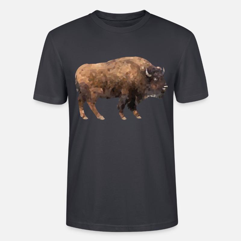 Bison - Stanley/Stella Unisex Bio-T-Shirt CRAFTER - Dunkles Graublau