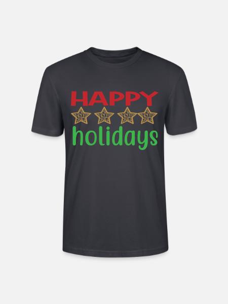Joyeuses Fêtes - T-shirt bio CRAFTER Stanley Stella Unisexe - bleu gris foncé