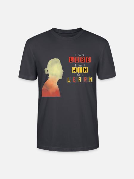 Ich verliere nicht (Digitales Grafikdesign) #1 - Stanley/Stella Unisex Bio-T-Shirt CRAFTER - Dunkles Graublau