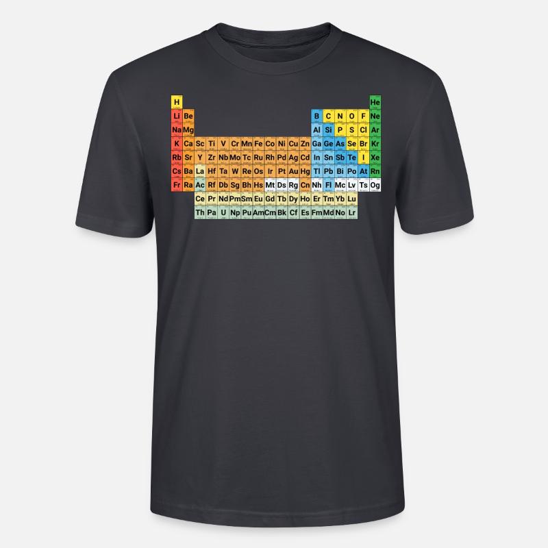 Periodensystem der Elemente - Stanley/Stella Unisex Bio-T-Shirt CRAFTER - Dunkles Graublau