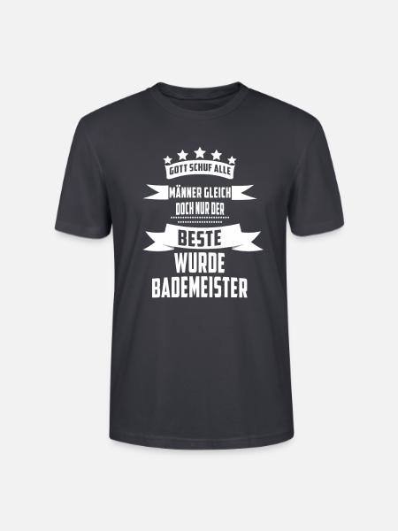 BADEMEISTER - Stanley/Stella Unisex Bio-T-Shirt CRAFTER - Dunkles Graublau