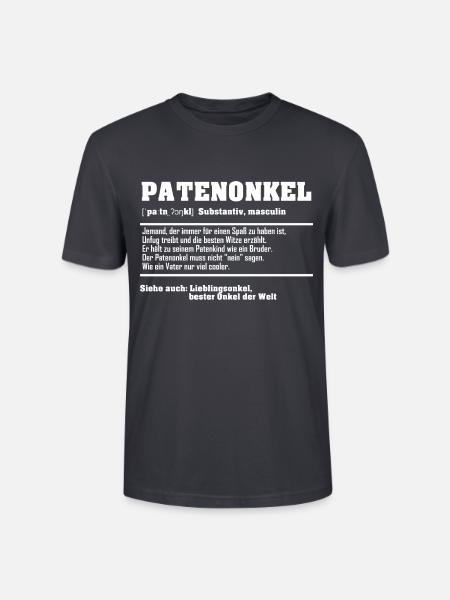 Patenonkel Onkel Begriffserklärung - Stanley/Stella Unisex Bio-T-Shirt CRAFTER - Dunkles Graublau