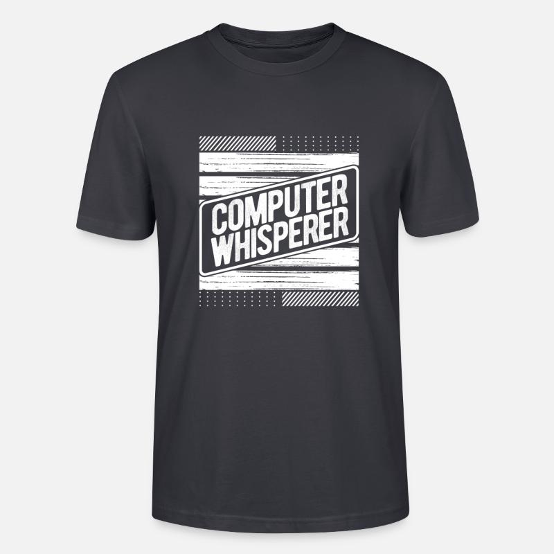 Computerflüsterer Geschenkcomputer Geschenkcomputer - Stanley/Stella Unisex Bio-T-Shirt CRAFTER - Dunkles Graublau