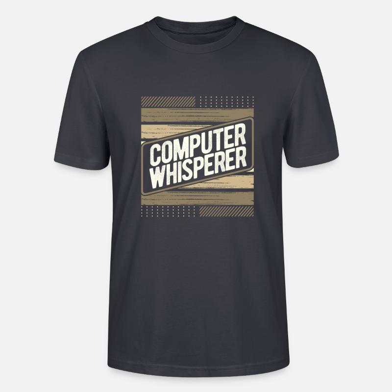 Computerflüsterer Geschenkcomputer Geschenkcomputer - Stanley/Stella Unisex Bio-T-Shirt CRAFTER - Dunkles Graublau