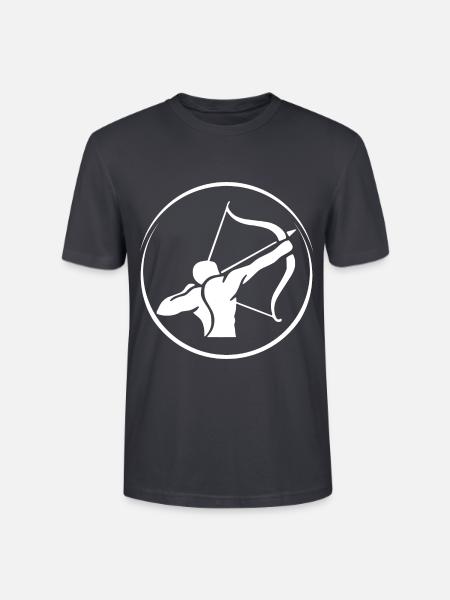 Bogenschießen Bogen Pfeil Archery Zielscheibe - Stanley/Stella Unisex Bio-T-Shirt CRAFTER - Dunkles Graublau