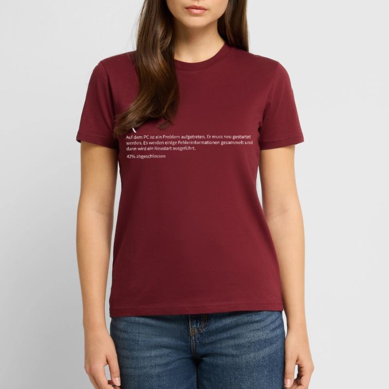 Windows Blue Screen Error Text Computer Science Error Stanley/Stella CRAFTER Unisex Organic T-Shirt