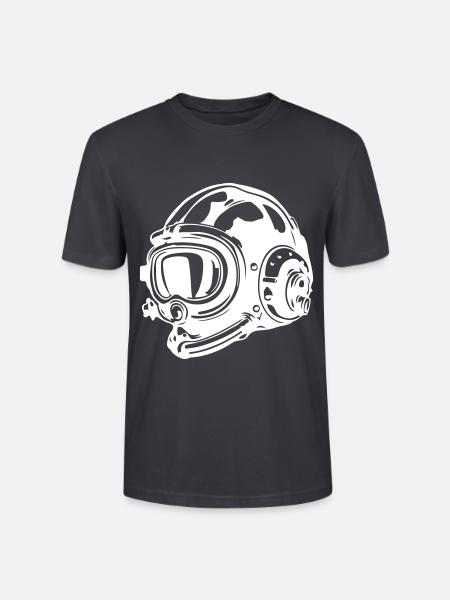 Apnoe Helm Tauchen Scuba - Stanley/Stella Unisex Bio-T-Shirt CRAFTER - Dunkles Graublau