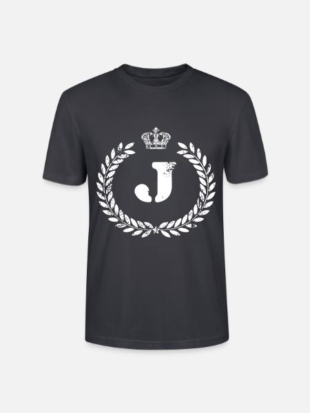 J Buchstabe Wappen - Stanley/Stella Unisex Bio-T-Shirt CRAFTER - Dunkles Graublau