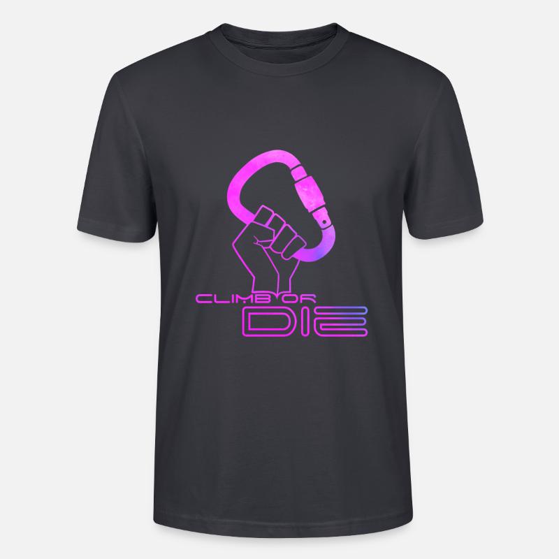 Klettern oder sterben! - Stanley/Stella Unisex Bio-T-Shirt CRAFTER - Dunkles Graublau