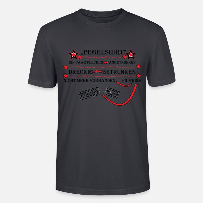 Pegelshirt Sterne - Stanley/Stella Unisex Bio-T-Shirt CRAFTER - Dunkles Graublau