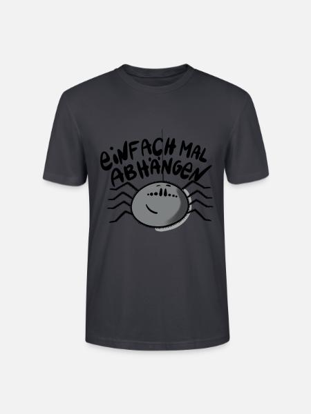 Spinne Abhängen - Stanley/Stella Unisex Bio-T-Shirt CRAFTER - Dunkles Graublau