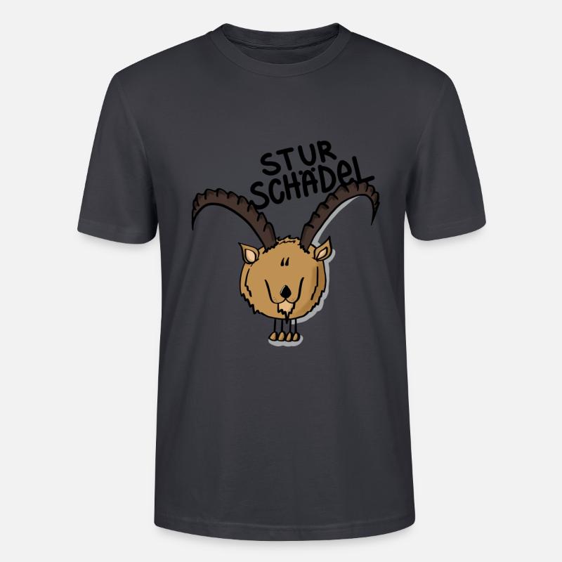 Steinbock Sturschädel - Stanley/Stella Unisex Bio-T-Shirt CRAFTER - Dunkles Graublau