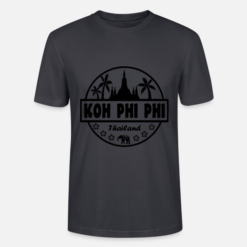 Koh Phi Phi Thaïlande - T-shirt bio CRAFTER Stanley Stella Unisexe - bleu gris foncé
