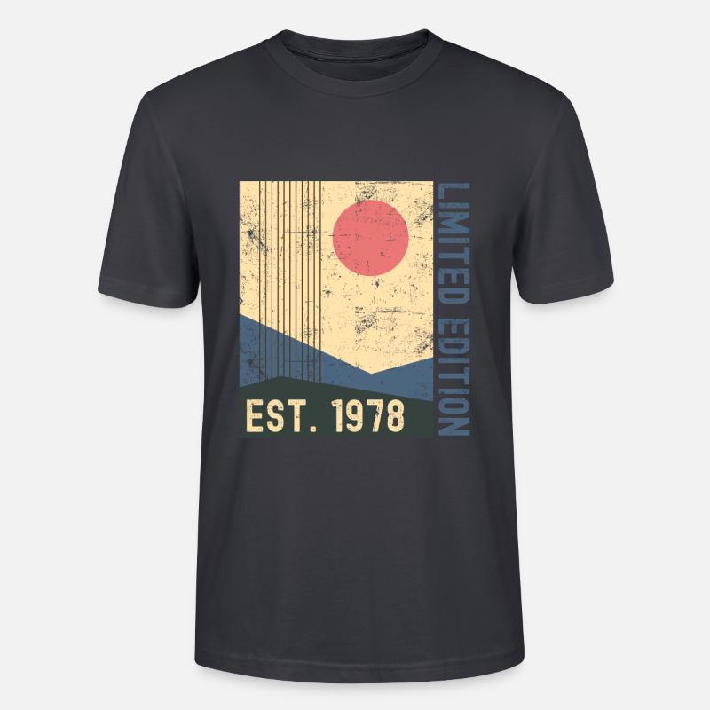 Millésime 1978 - T-shirt bio CRAFTER Stanley Stella Unisexe - bleu gris foncé