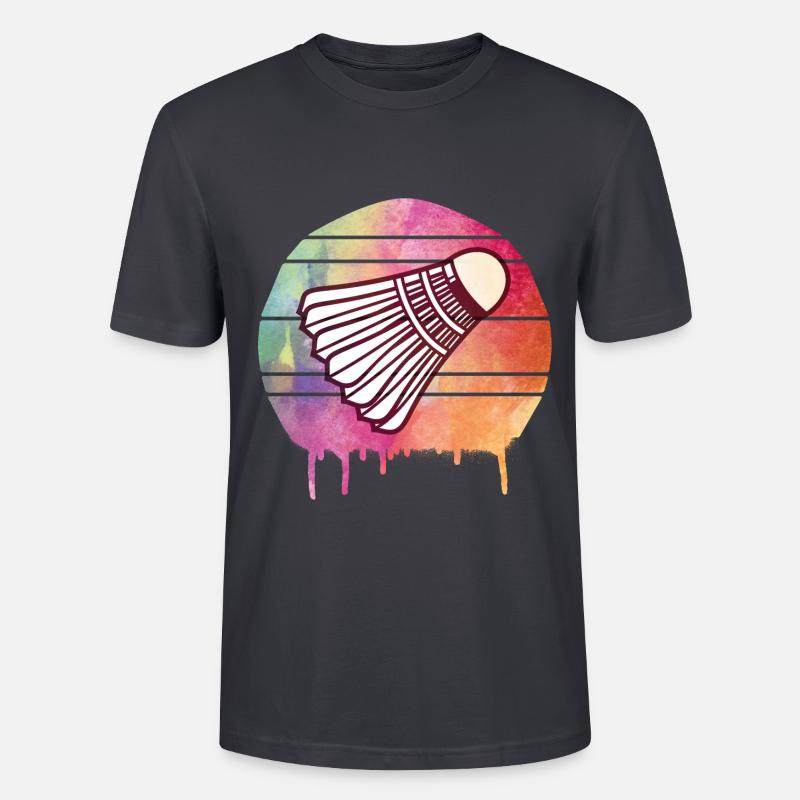Badminton Galaxy - Stanley/Stella Unisex Bio-T-Shirt CRAFTER - Dunkles Graublau