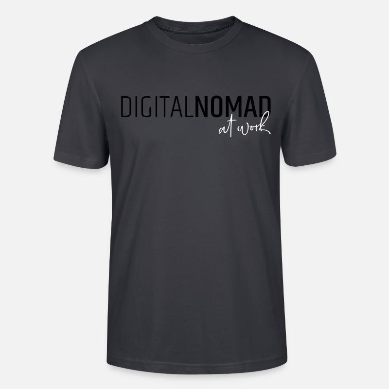 Digitalnomad at work - Stanley/Stella Unisex Bio-T-Shirt CRAFTER - Dunkles Graublau