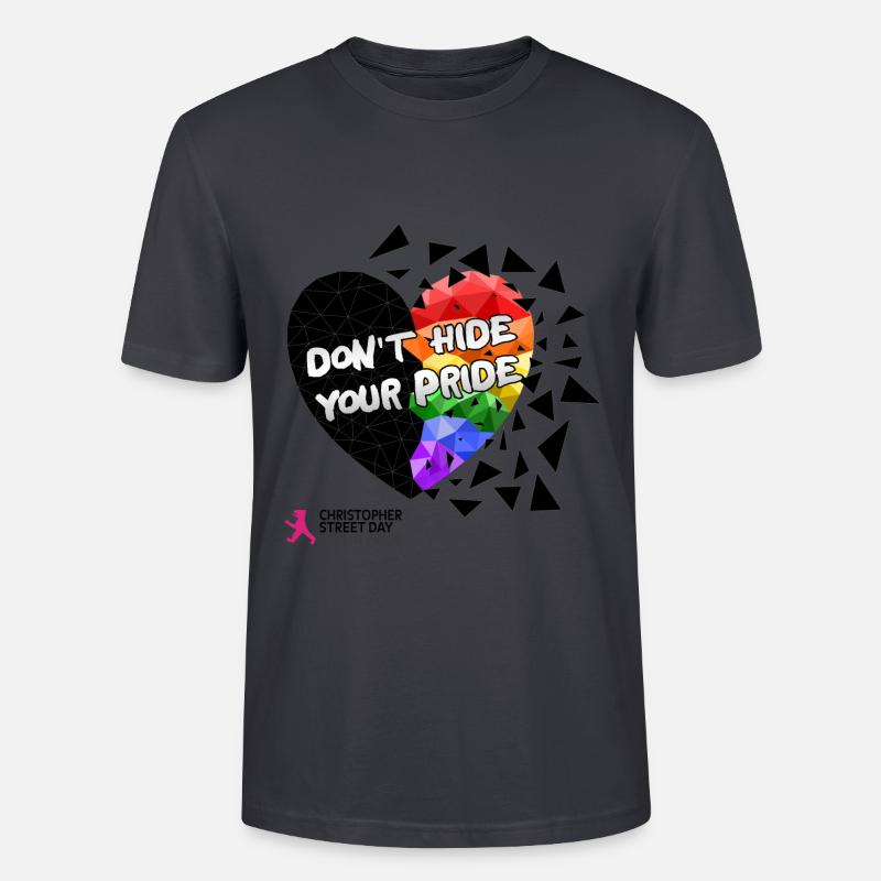 DON´T HIDE YOUR PRIDE - Stanley/Stella Unisex Bio-T-Shirt CRAFTER - Dunkles Graublau