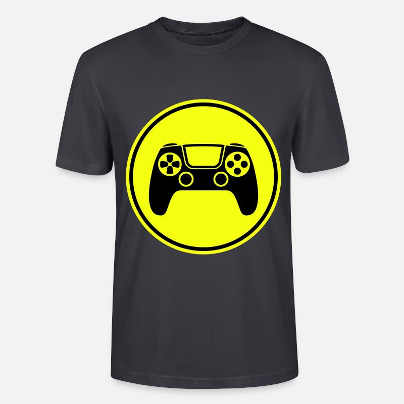 Gamepad Symbol Controller - Stanley/Stella Unisex Bio-T-Shirt CRAFTER - Dunkles Graublau