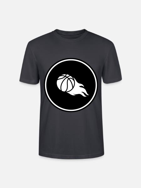 Basketball flame - Stanley/Stella CRAFTER Unisex Organic T-Shirt - India Ink Grey