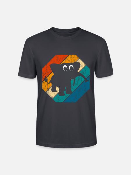 Elefanten Elefant für Kinder - Stanley/Stella Unisex Bio-T-Shirt CRAFTER - Dunkles Graublau
