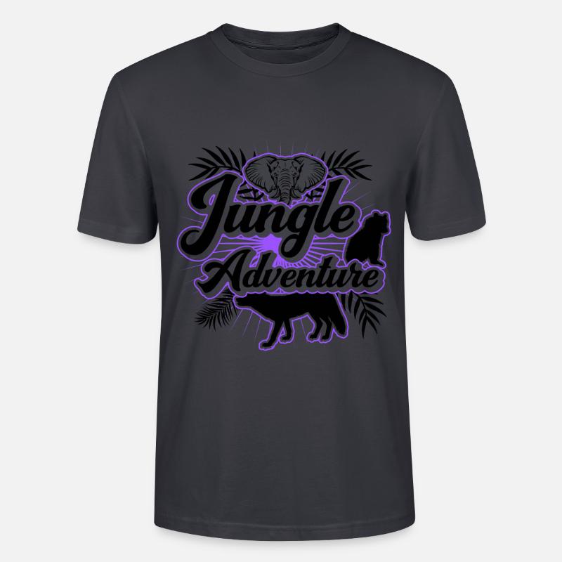 Safari Big five - Stanley/Stella Unisex Bio-T-Shirt CRAFTER - Dunkles Graublau