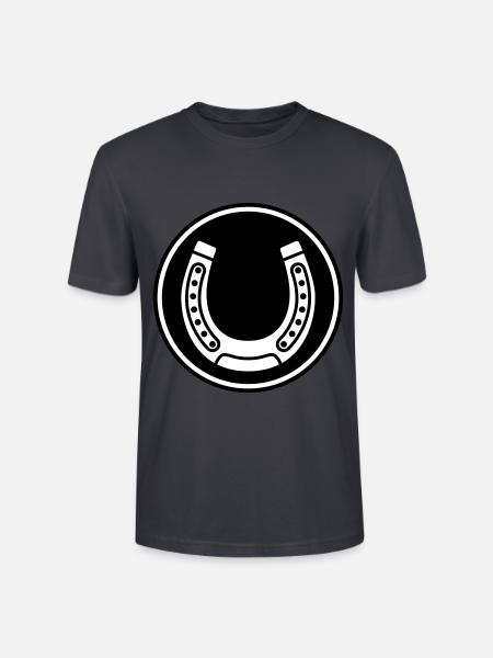 horseshoe icon - Stanley/Stella CRAFTER Unisex Organic T-Shirt - India Ink Grey