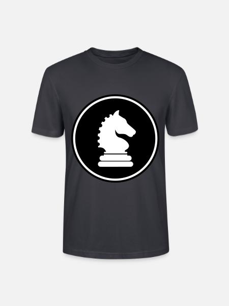 pièce d'échecs cheval - T-shirt bio CRAFTER Stanley Stella Unisexe - bleu gris foncé