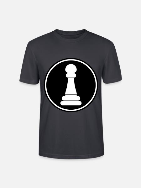 Läufer Bauer Schachfigur - Stanley/Stella Unisex Bio-T-Shirt CRAFTER - Dunkles Graublau