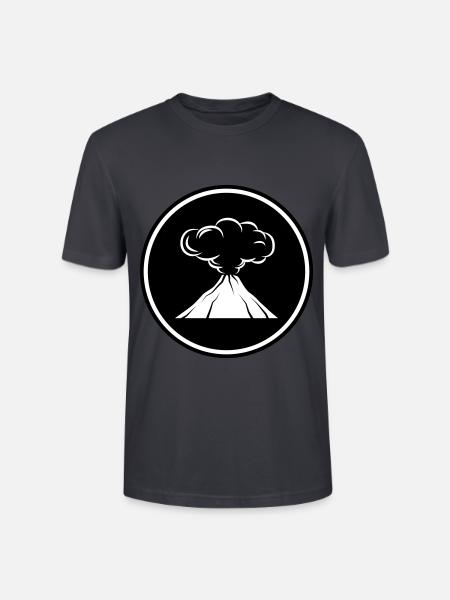 Vulkan icon symbol - Stanley/Stella Unisex Bio-T-Shirt CRAFTER - Dunkles Graublau