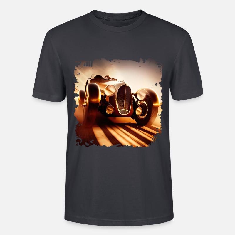 Beim Oldtimer-Rennen einen Oldtimer erleben - Stanley/Stella Unisex Bio-T-Shirt CRAFTER - Dunkles Graublau