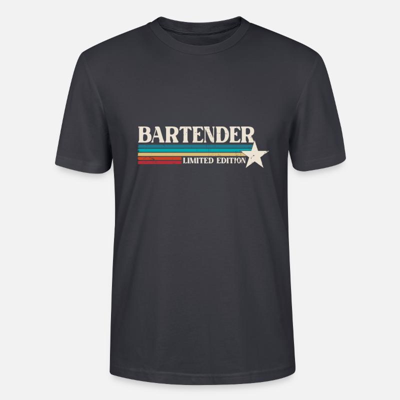 Bartender Retro - Stanley/Stella Unisex Bio-T-Shirt CRAFTER - Dunkles Graublau
