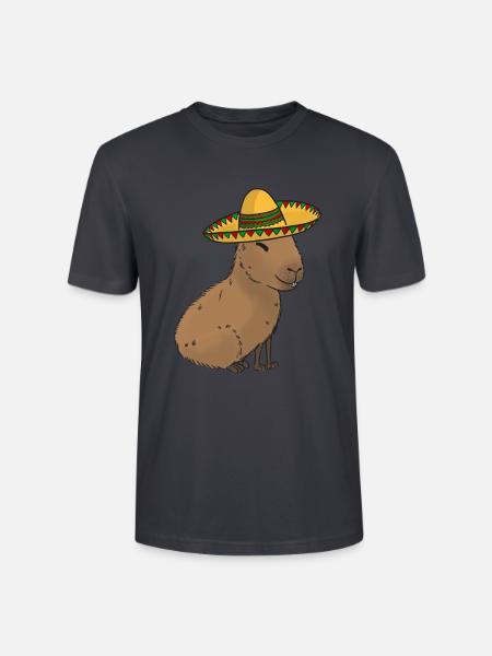 Mexican Capybara - Stanley/Stella Unisex Bio-T-Shirt CRAFTER - Dunkles Graublau