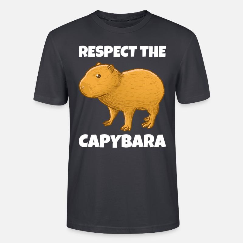 Capybara Meme - Stanley/Stella Unisex Bio-T-Shirt CRAFTER - Dunkles Graublau