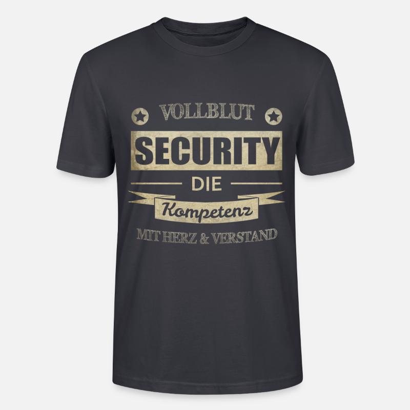 Security Spruch - Stanley/Stella Unisex Bio-T-Shirt CRAFTER - Dunkles Graublau