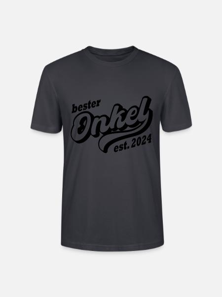 Bester Onkel 2024 - Stanley/Stella Unisex Bio-T-Shirt CRAFTER - Dunkles Graublau
