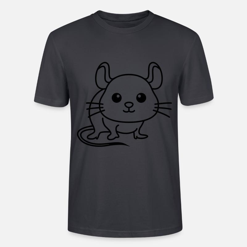 Maus Comic Tier - Stanley/Stella Unisex Bio-T-Shirt CRAFTER - Dunkles Graublau