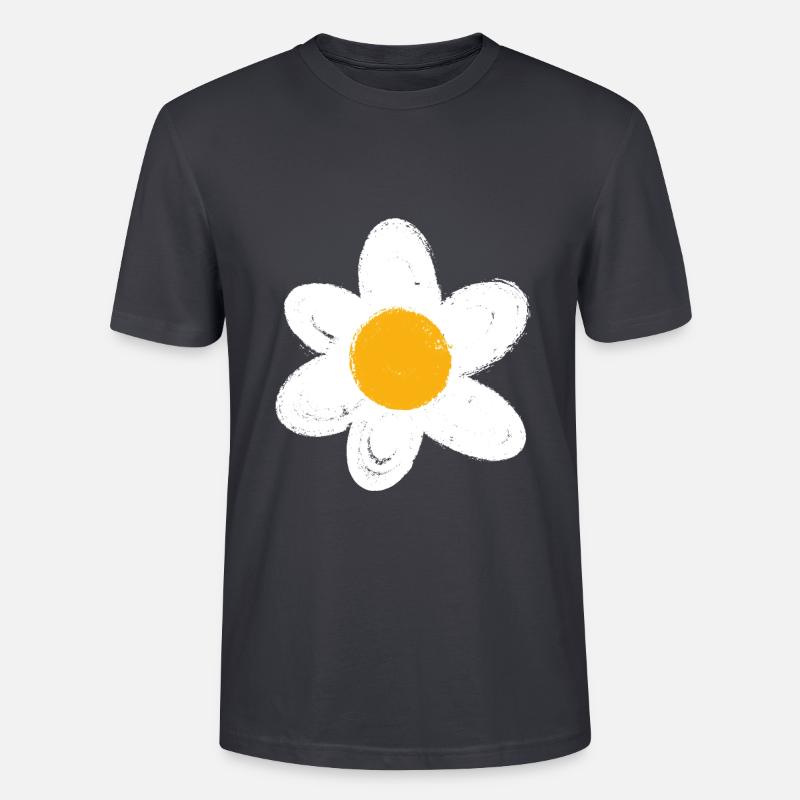 Gänseblümchen - Blume - Stanley/Stella Unisex Bio-T-Shirt CRAFTER - Dunkles Graublau