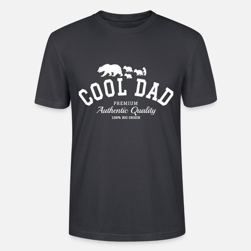 Cool Dad Bär - Stanley/Stella Unisex Bio-T-Shirt CRAFTER - Dunkles Graublau