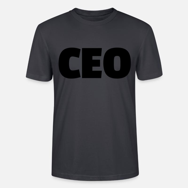 CEO Chef Boss - Stanley/Stella Unisex Bio-T-Shirt CRAFTER - Dunkles Graublau