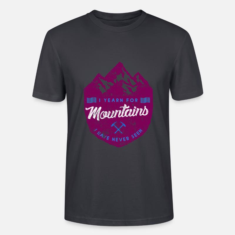 Mountain Berge Spruch - Stanley/Stella Unisex Bio-T-Shirt CRAFTER - Dunkles Graublau