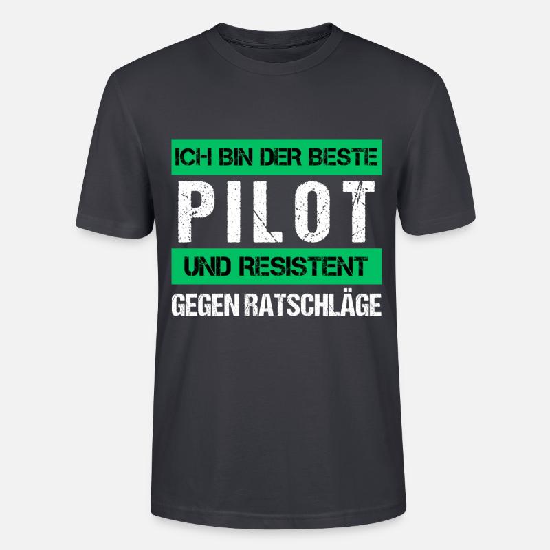 Resistenter Pilot - Stanley/Stella Unisex Bio-T-Shirt CRAFTER - Dunkles Graublau
