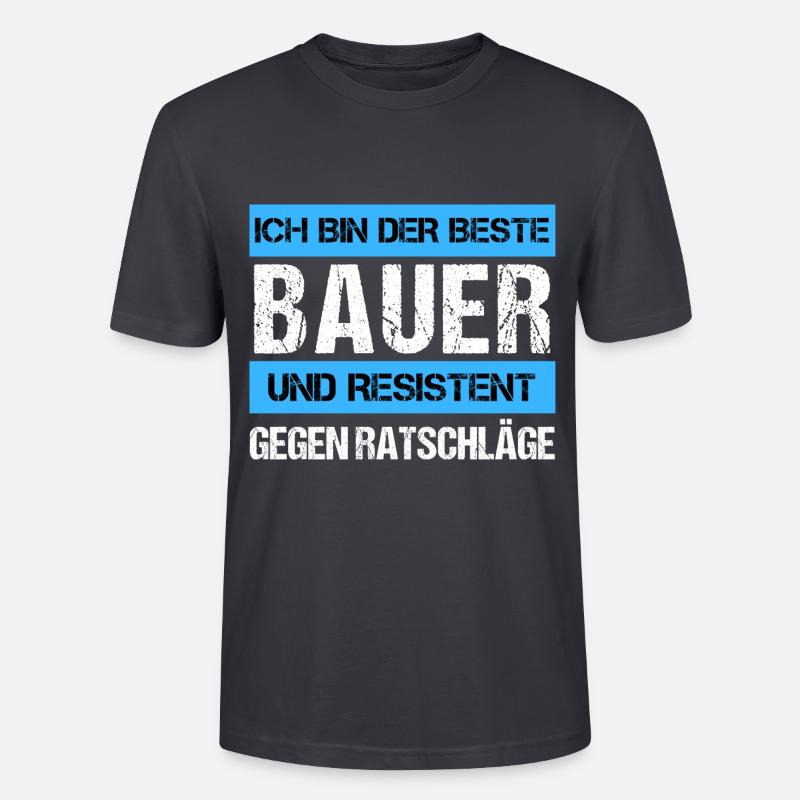 Resistenter Bauer - Stanley/Stella Unisex Bio-T-Shirt CRAFTER - Dunkles Graublau