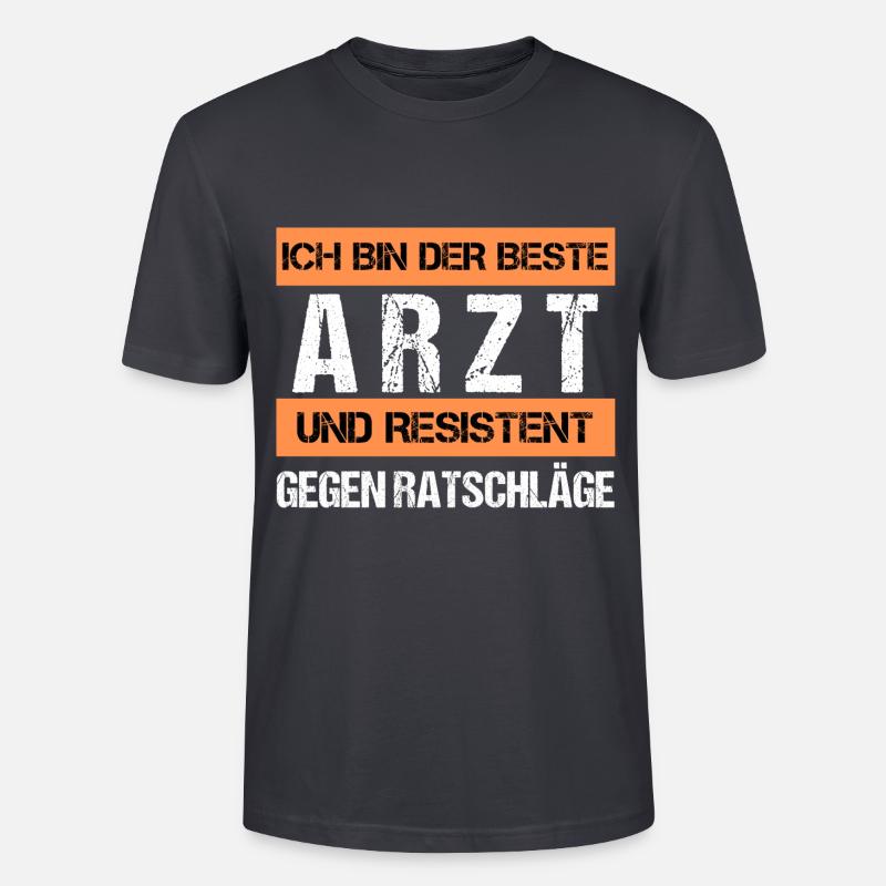 Resistenter Arzt - Stanley/Stella Unisex Bio-T-Shirt CRAFTER - Dunkles Graublau