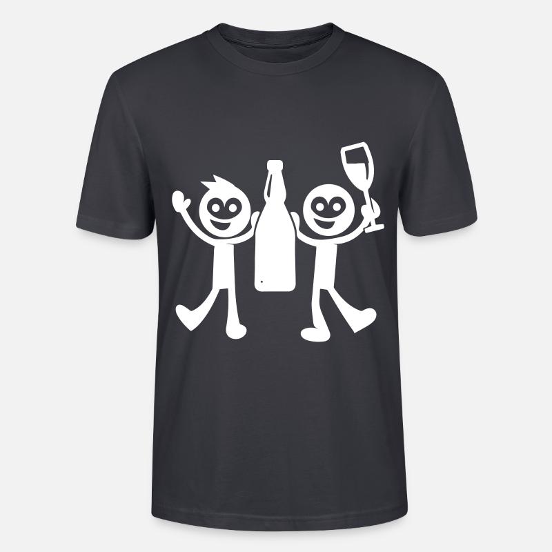Strichmännchen Junggesellenabschied - Stanley/Stella Unisex Bio-T-Shirt CRAFTER - Dunkles Graublau