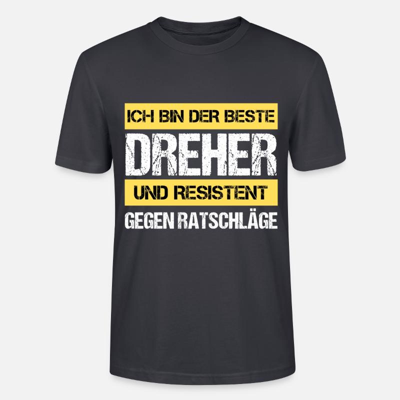 Resistenter Dreher - Stanley/Stella Unisex Bio-T-Shirt CRAFTER - Dunkles Graublau